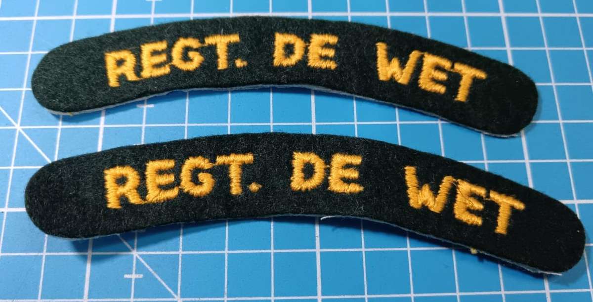 SADF - Regiment De Wet Shoulder Titles