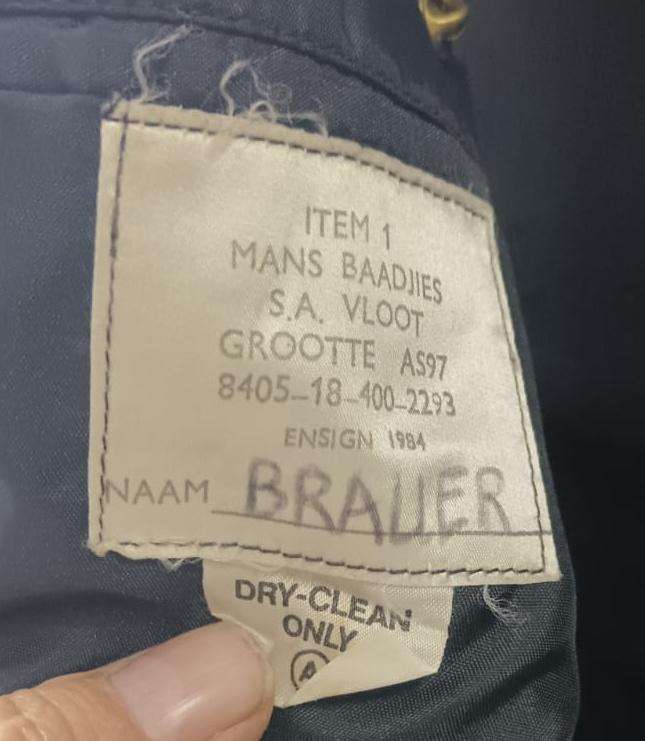 SADF - South African Navy Marines Dress Jacket ( Top Condition )
