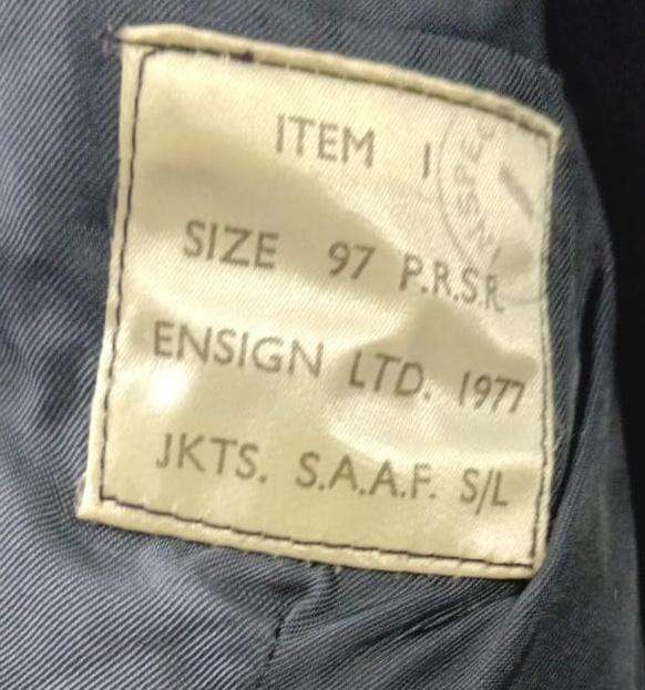 SADF - Air Force Jacket with Insignia ( Top Condition )