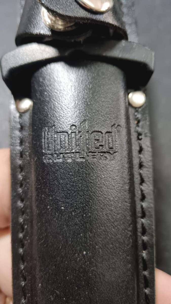 United Cutlery Combat Commander Boot Knife 5" Black Double Edge Blade, Zytel Handle