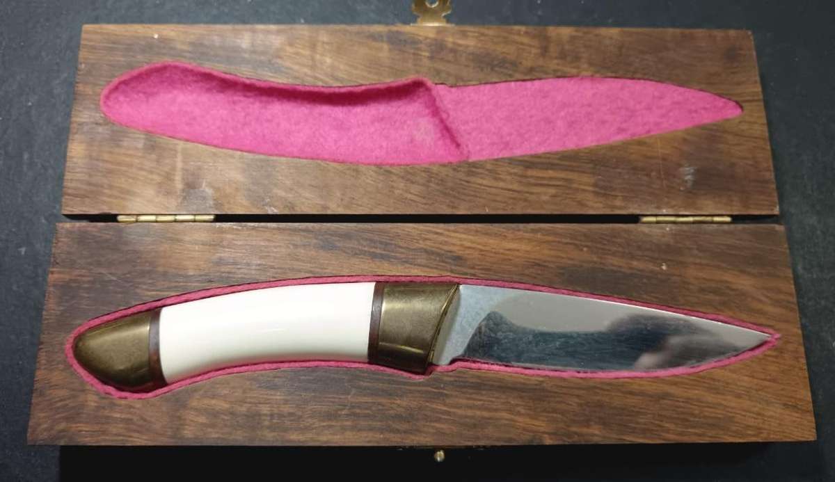 Bone Handled Knife in Presentation Box