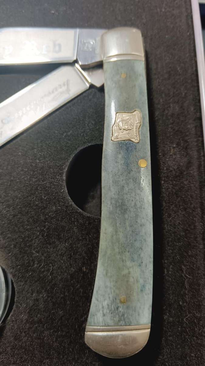 Rough Rider 150th Anniv Civil War Johnny Reb Folding Pocket Knife, Bullet & Box