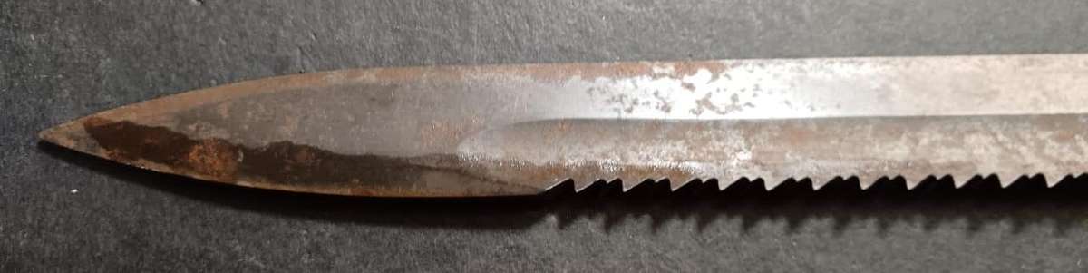 German KS98 ERFURT Sawback Bayonet ( Butchers Blade ) - No Scabbard