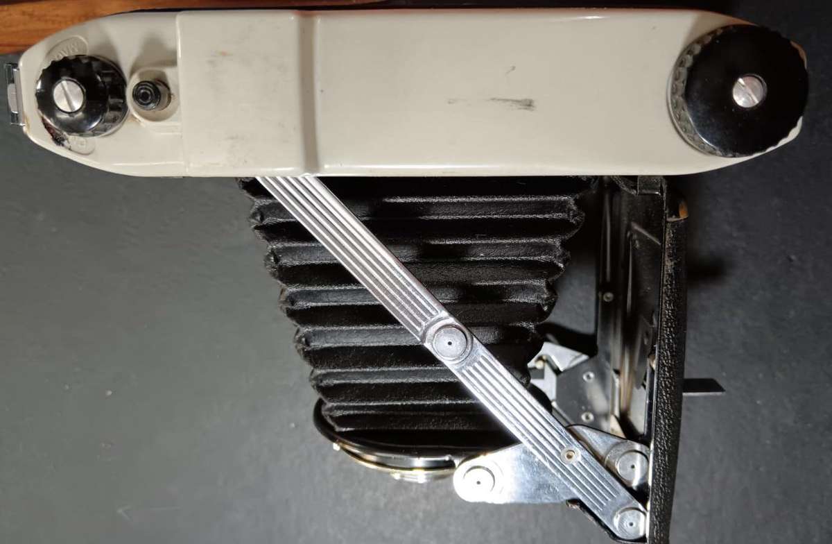 Vintage Kodak Junior 1 Camera With Original Case and Kodette III Shutter