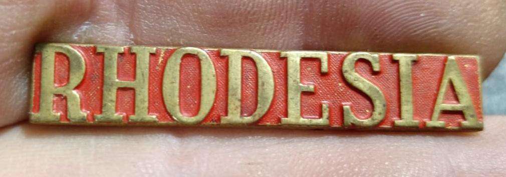 Rhodesia - Shoulder Title
