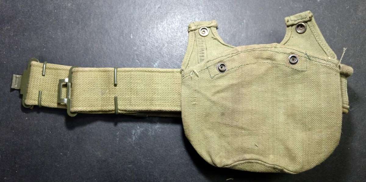 Rhodesia - Webbing Belt and Water Bottle Canvas Pouch - Top Condition