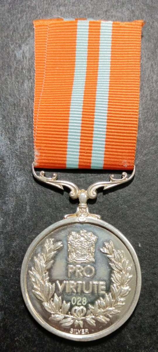 Full Size SADF Pro-Virtute Medal Numbered 028
