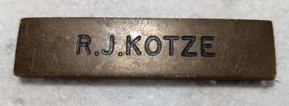 SADF - Kotze Name Tag