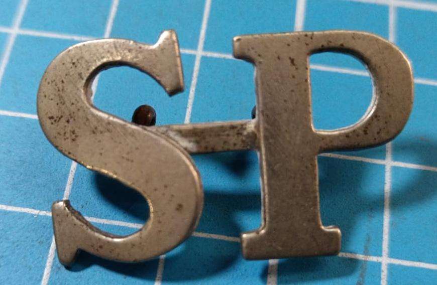 South African Police White Metal Title Badge