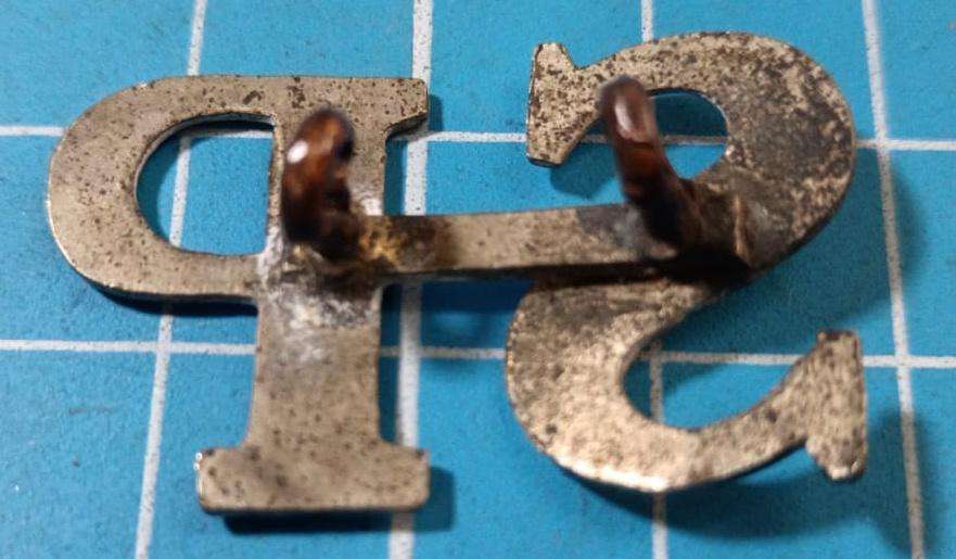 South African Police White Metal Title Badge