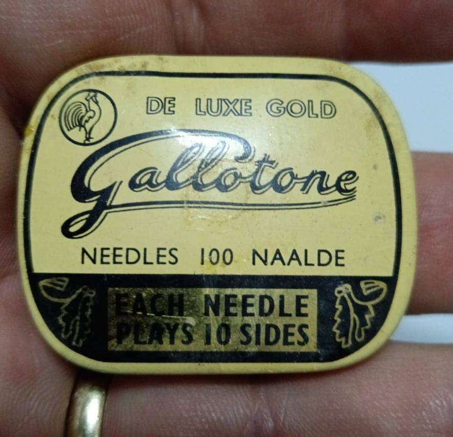 Gallotone De Luxe Gold Gramophone Needles In Original Tin - Bid Per Tin
