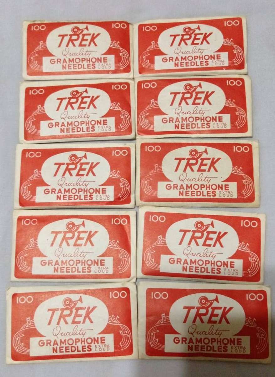 Vintage Sealed Packs of Trek `Extra Loud` Gramophone Needles 100 Needles Per Pack - Bid Per Tin