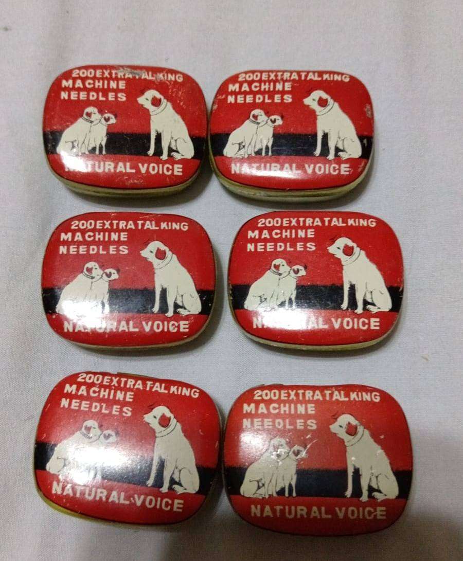 Vintage Gramophone Phonograph Needles in Tin - Bid Per Tin