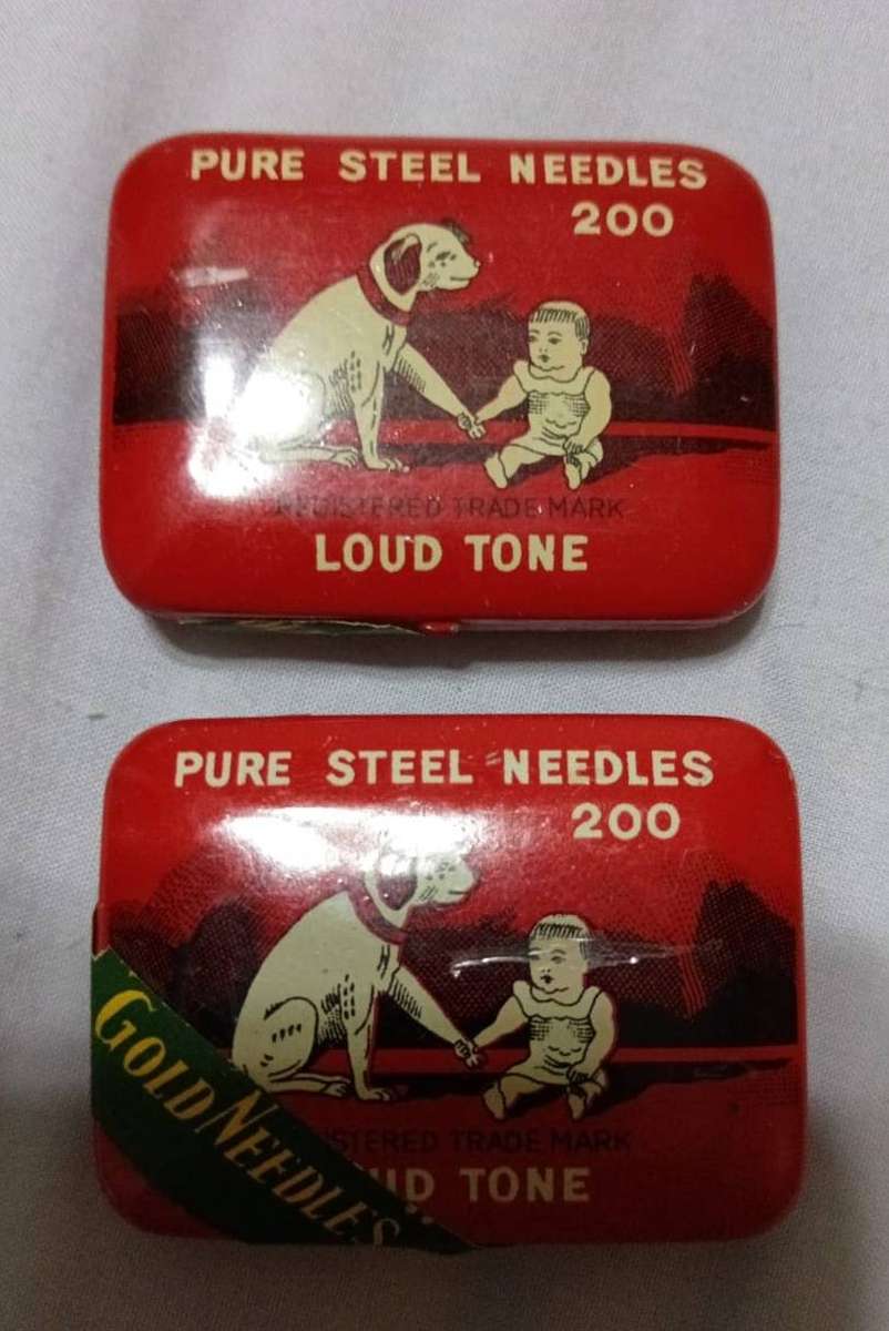 Vintage Gramophone Phonograph Needles in Tin - Bid Per Tin