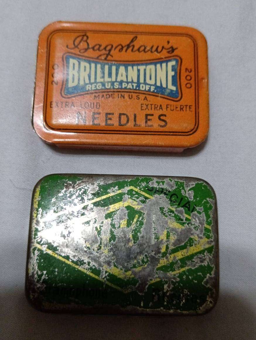 Vintage Gramophone Phonograph Needles in Tin - Bid Per Tin