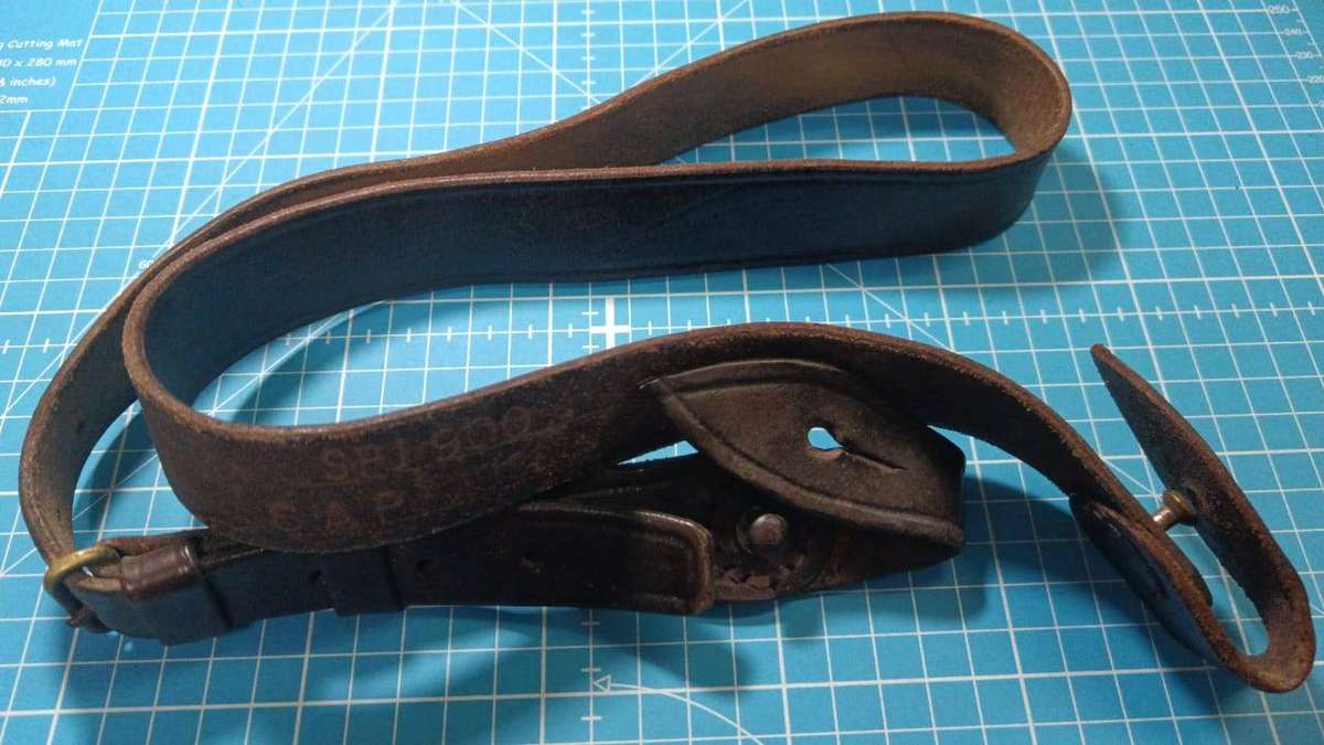 SADF - Leather Webbing Belt With Holster ( See Images )