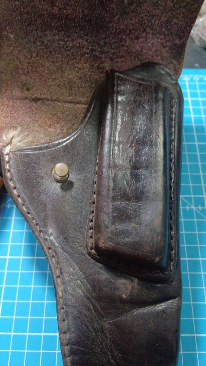 SADF - Leather Webbing Belt With Holster ( See Images )