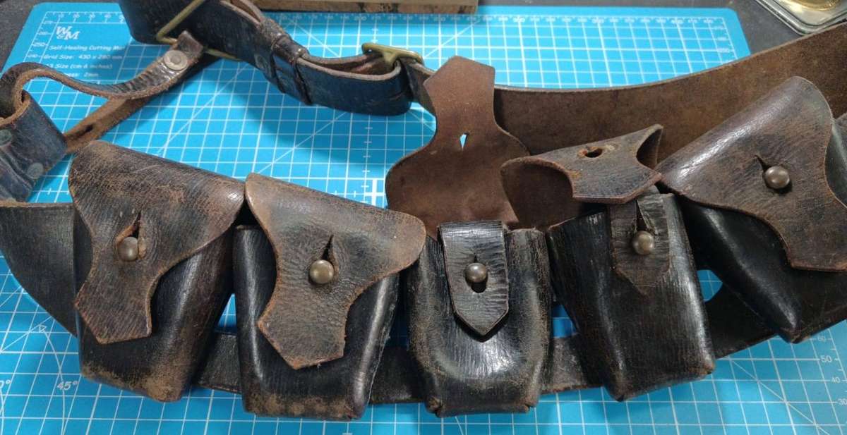 British Army 1903 Pattern MK2 50 Round Leather Bandolier