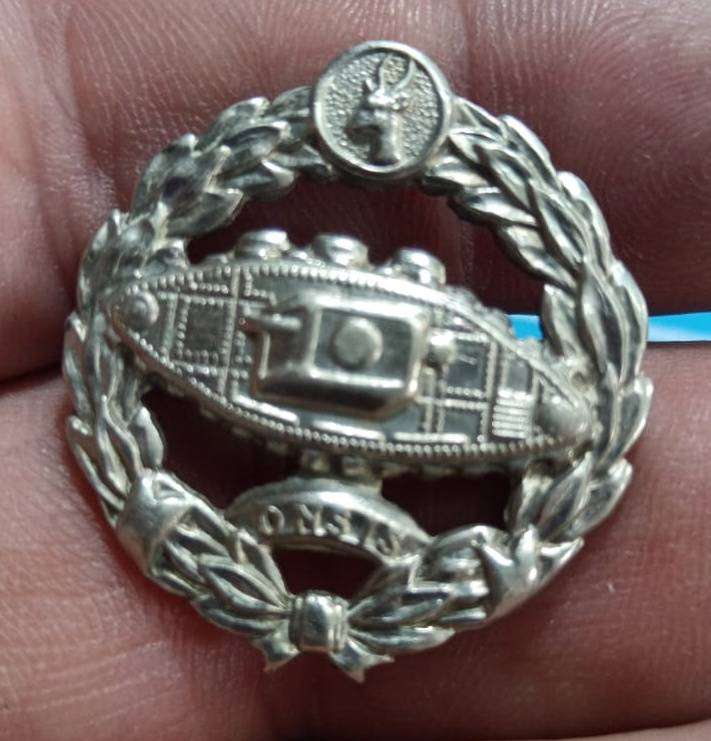 Tank Corps Collar Badge