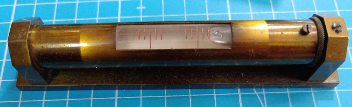 Antique Cased Brass Spirit Level - Dated Christmas 1946 ( German )