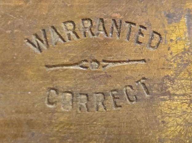 Antique Cased Brass Spirit Level - Dated Christmas 1946 ( German )