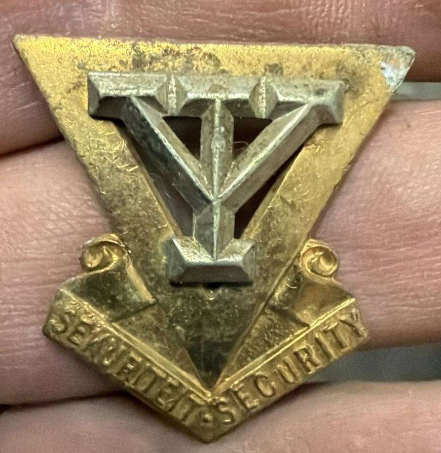 Vintage Iscor Security Metal Badge