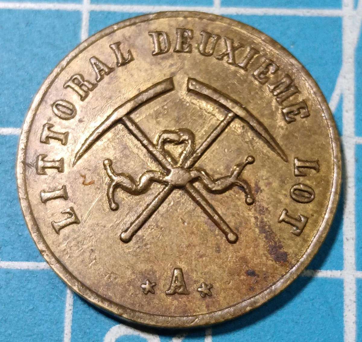 Vintage mining token - 1 franc