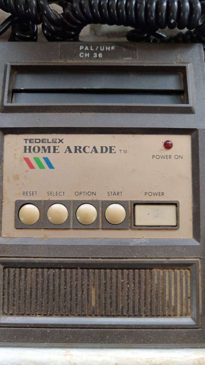 vintage tedelex home arcade, box and 8 games included