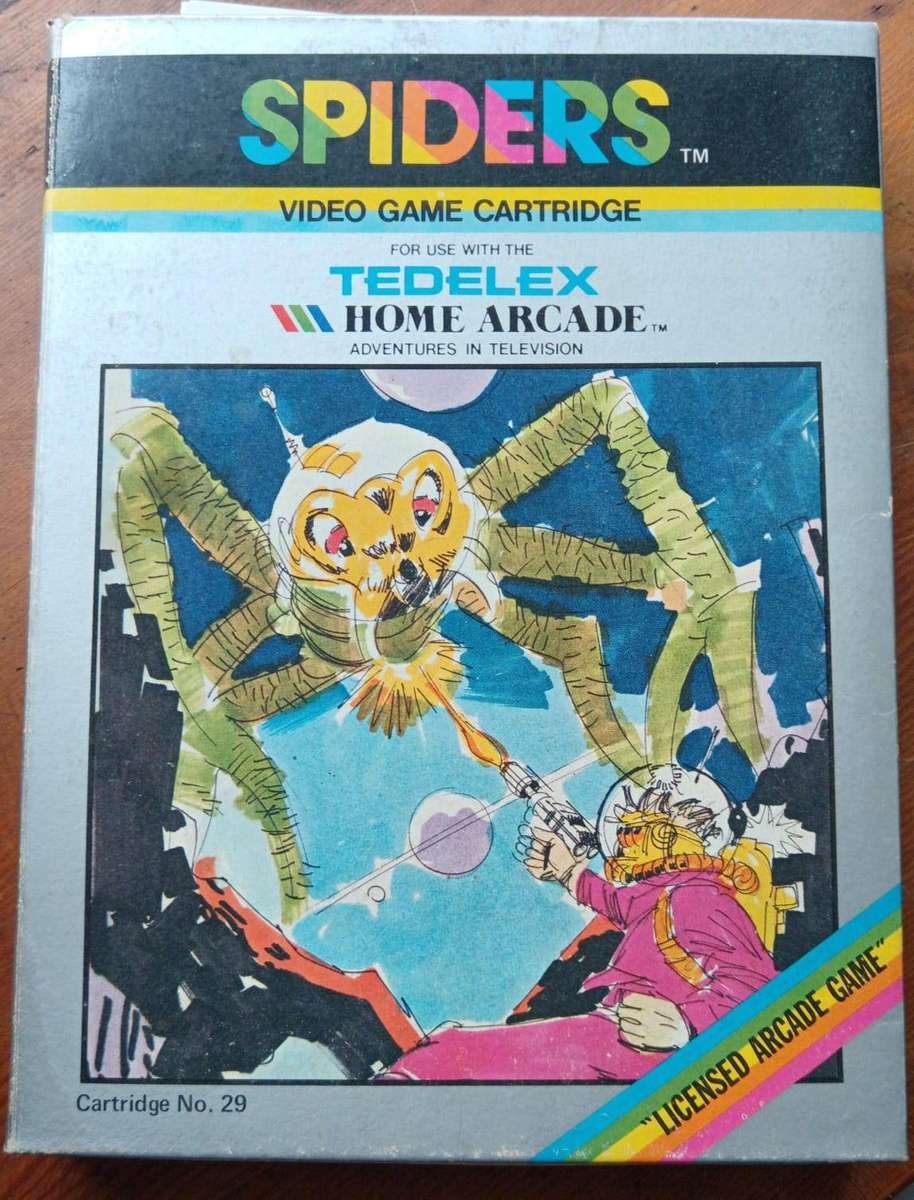 vintage tedelex home arcade, box and 8 games included