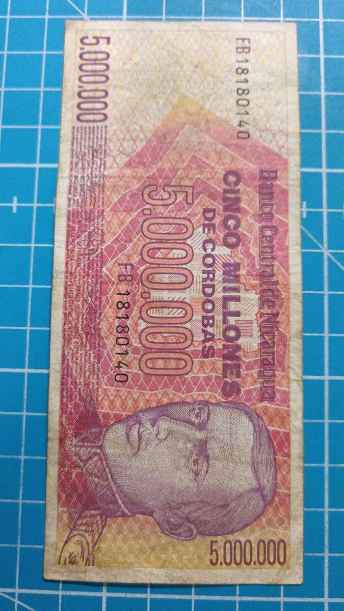 nicaracua 5000000 cordobas
