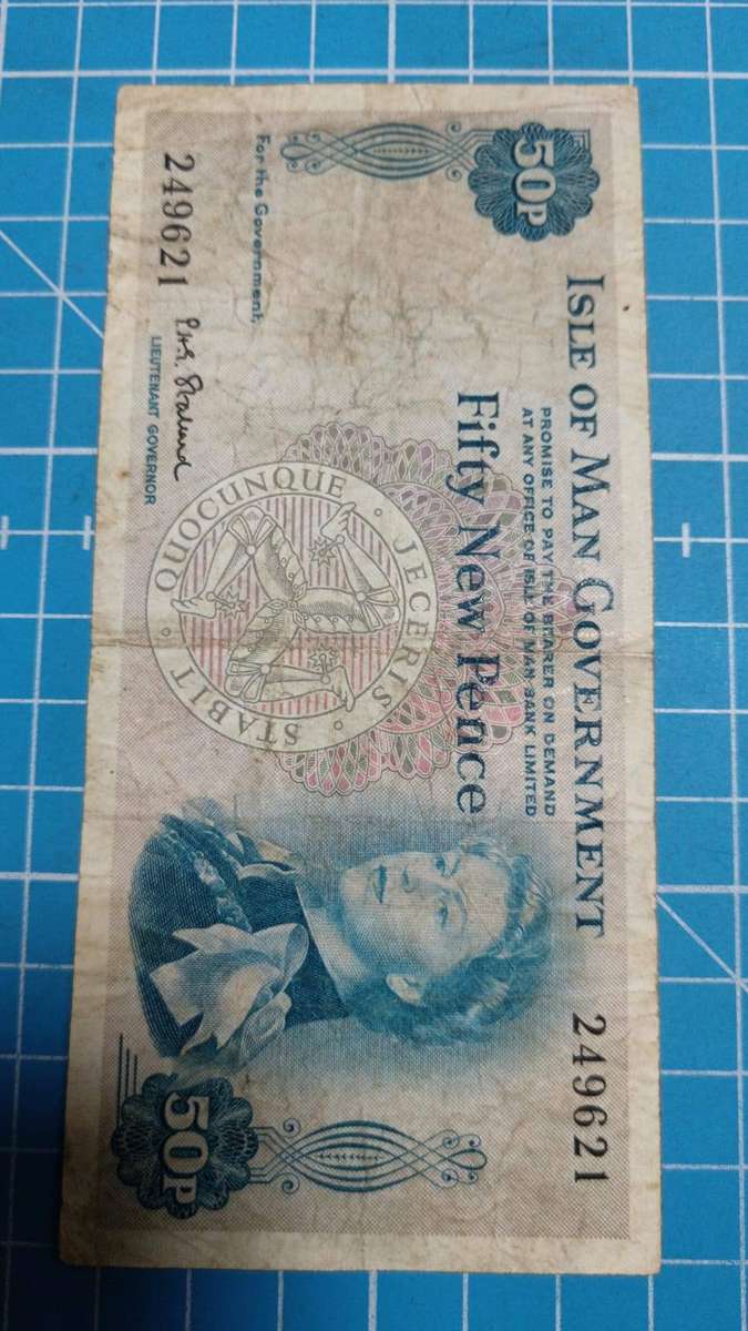 isle of man 50 pence note