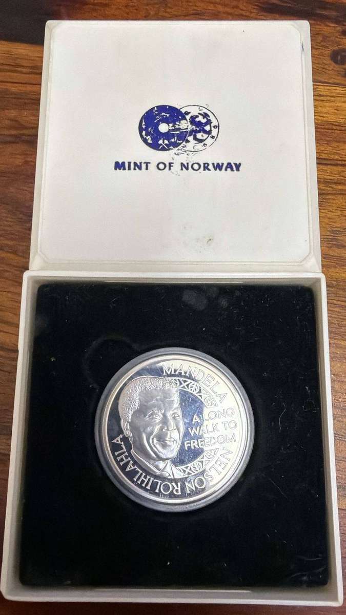 Mint of Norway silver medallion - Long walk to Freedom - weight 20 grams
