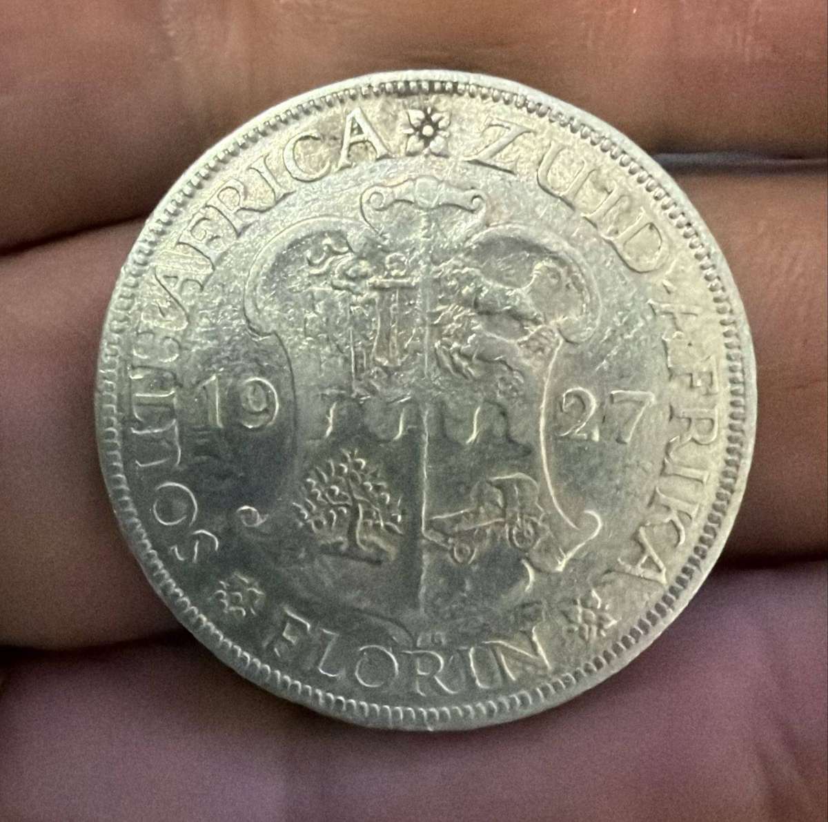 1927 2 shillings - silver