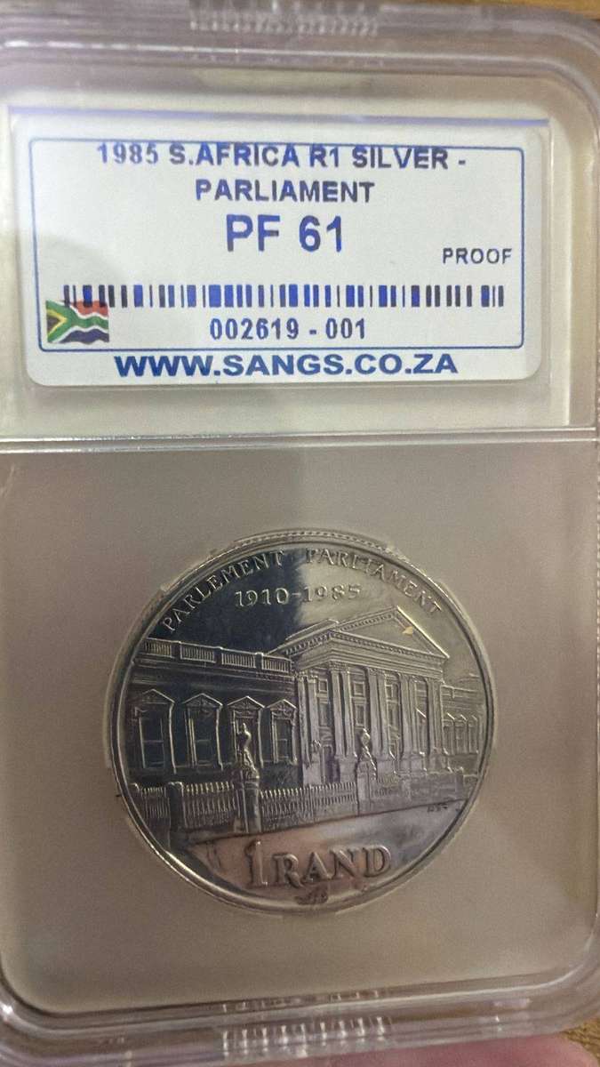 Parliament silver R1 graded PF61