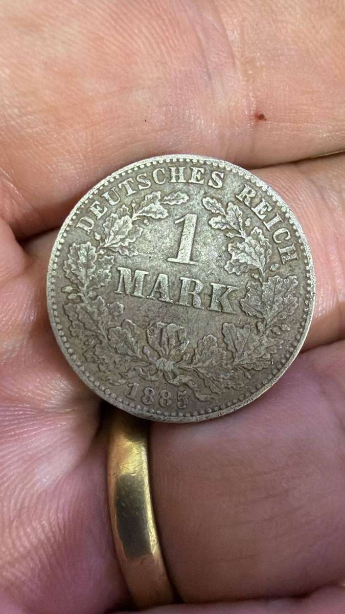 1885 1 mark - silver