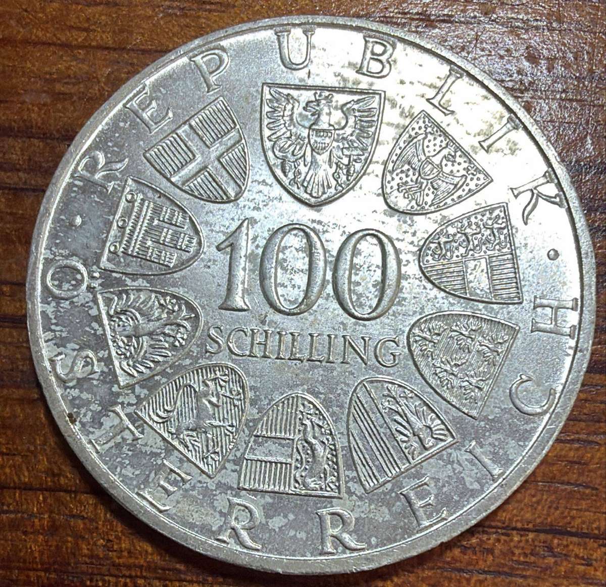 1979 100 schilling - silver coin