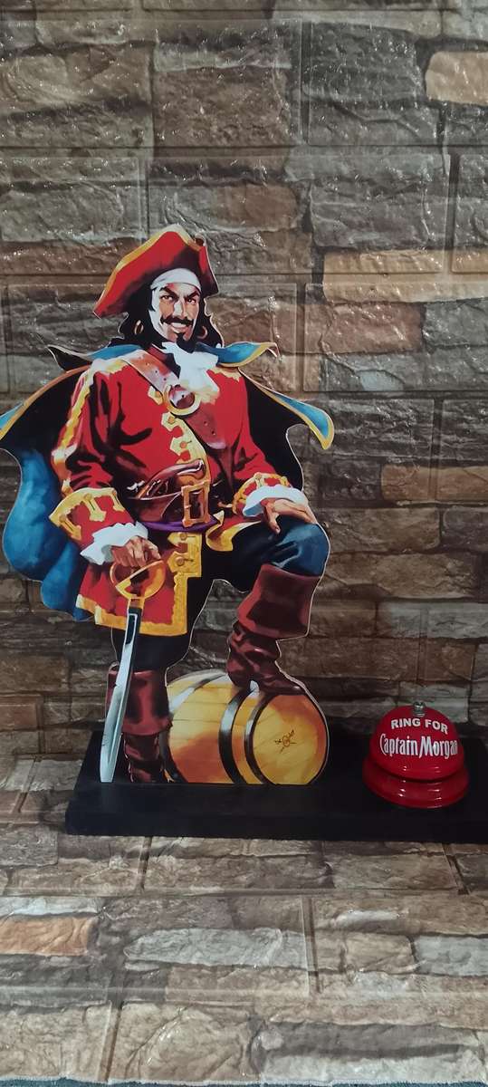 captain morgan standing sign and bell 40cm