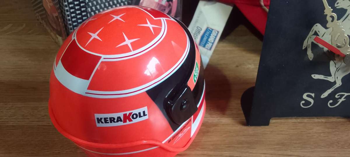 ferrari and michael schumaker licensed merch