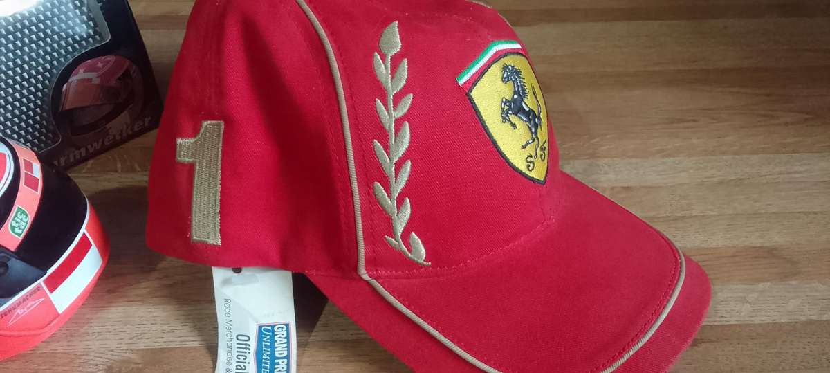 ferrari and michael schumaker licensed merch
