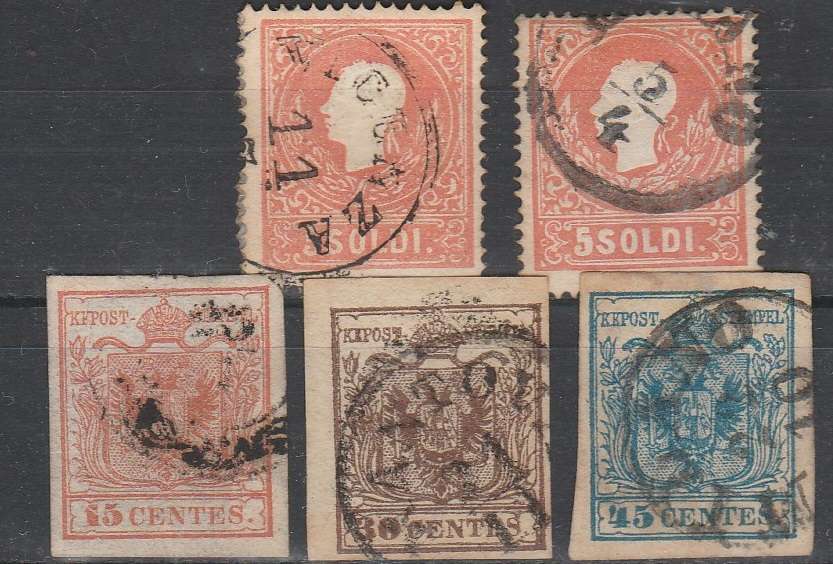 AUSTRIA: RARE  STAMPS: 1850: IMPERF: LOMBARDY AND VENETIA VARIETY : UHR