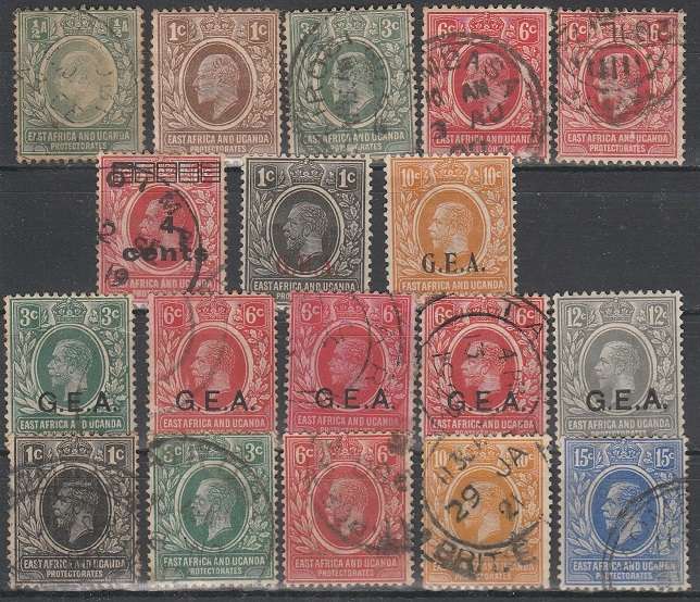 KENYA,UGANDA AND EAST AFRICA  EARLY COLLECTION: LMM AND USED:6 SCANS