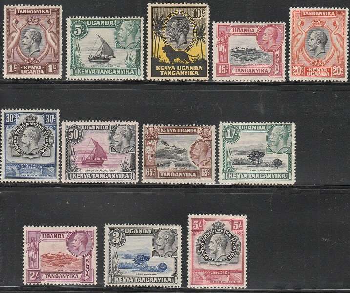 KENYA/KUT: 1935  KG V COLLECTION TO 5/: MHR