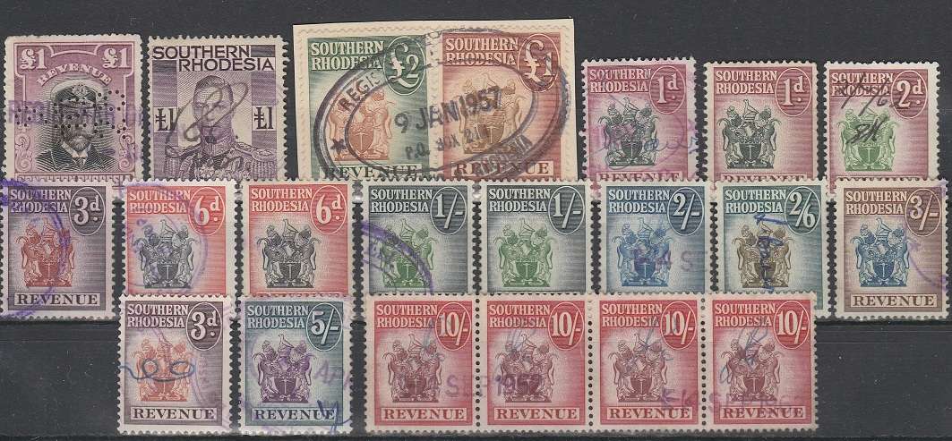 RHODESIA SOUTHERN: REVENUE COLLECTION FROM 1913: USED