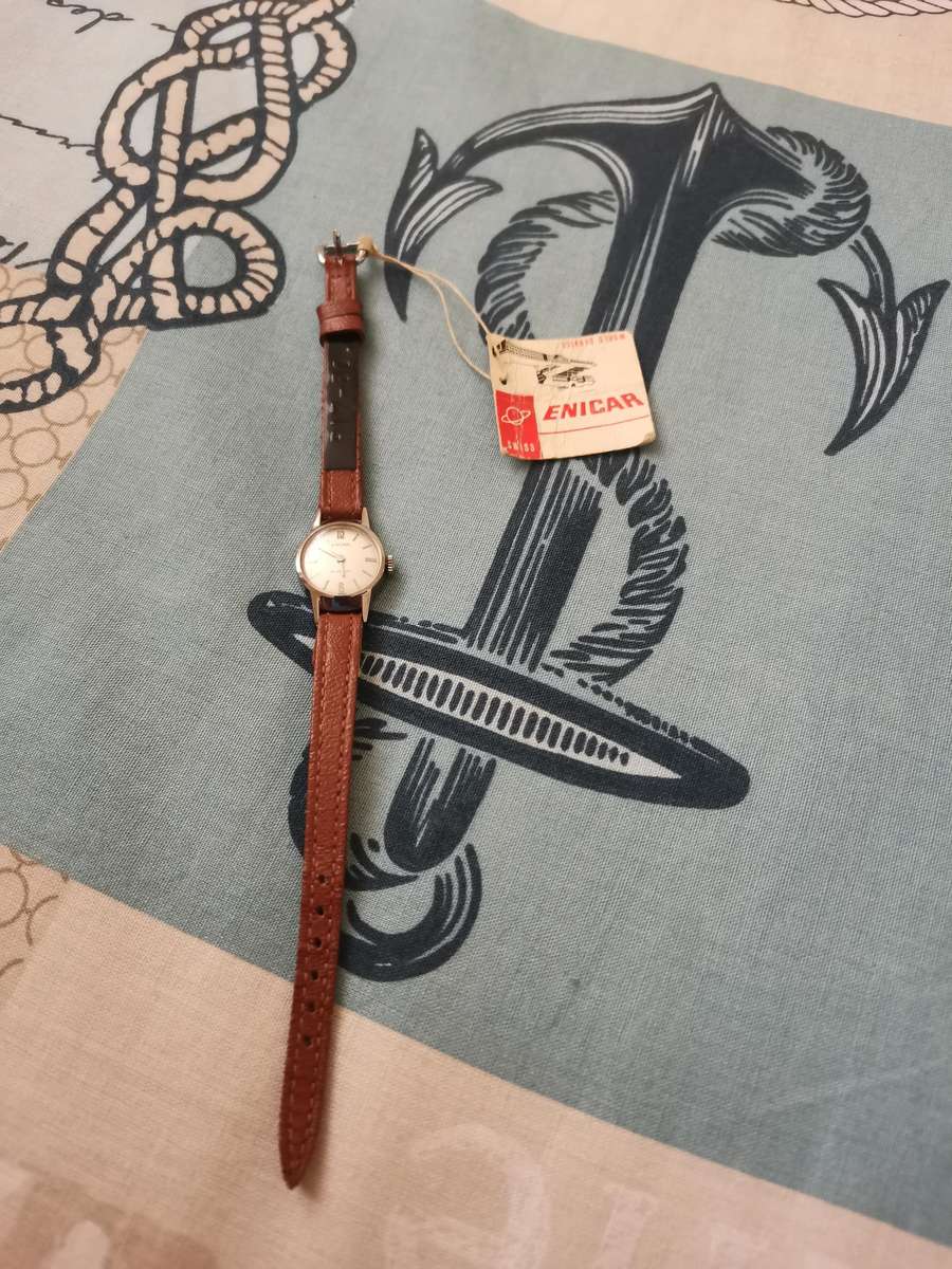 Vintage 1960s ENICAR new old stock ladies mechanical watch