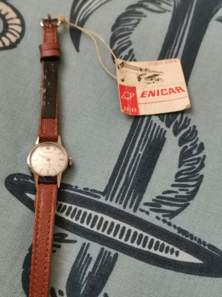 Vintage 1960s ENICAR new old stock ladies mechanical watch