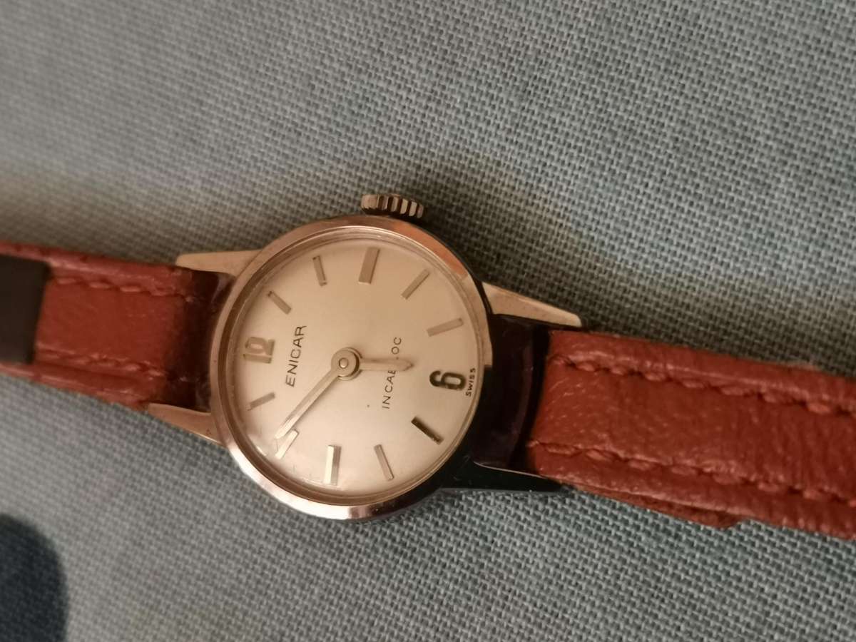 Vintage 1960s ENICAR new old stock ladies mechanical watch
