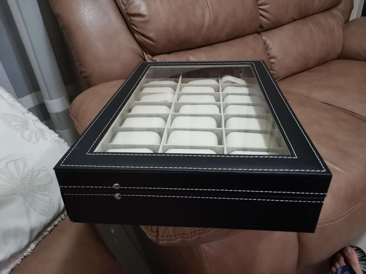 24 slot watch storage box
