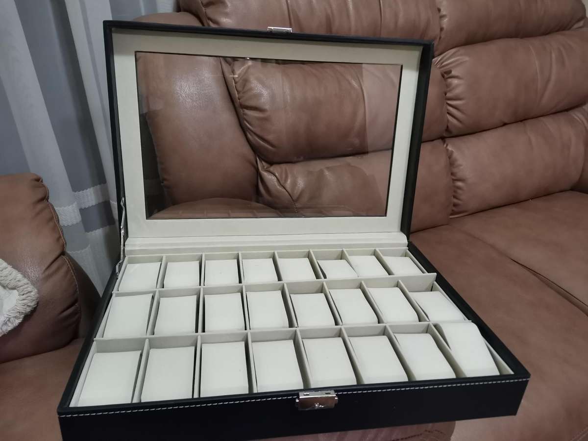24 slot watch storage box