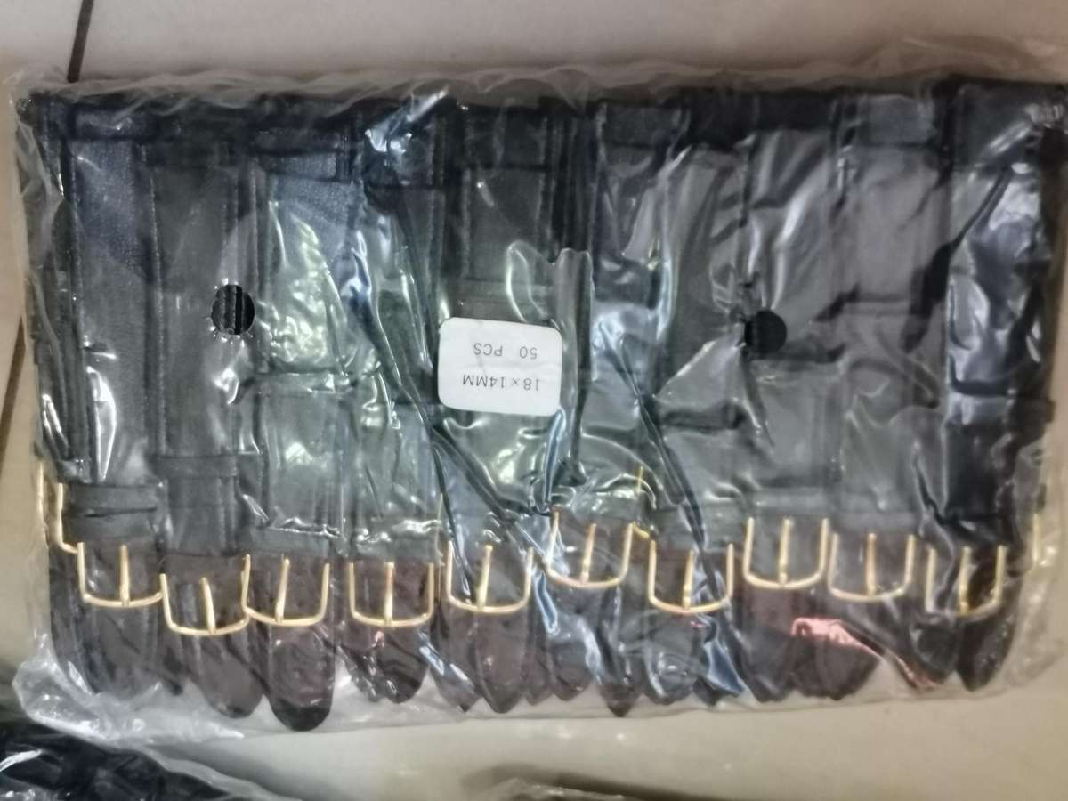 250 new old stock genuine leather watch straps