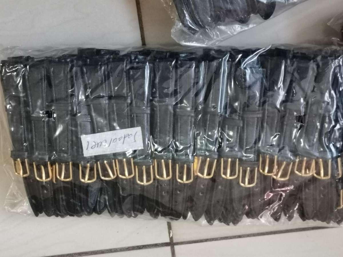 250 new old stock genuine leather watch straps
